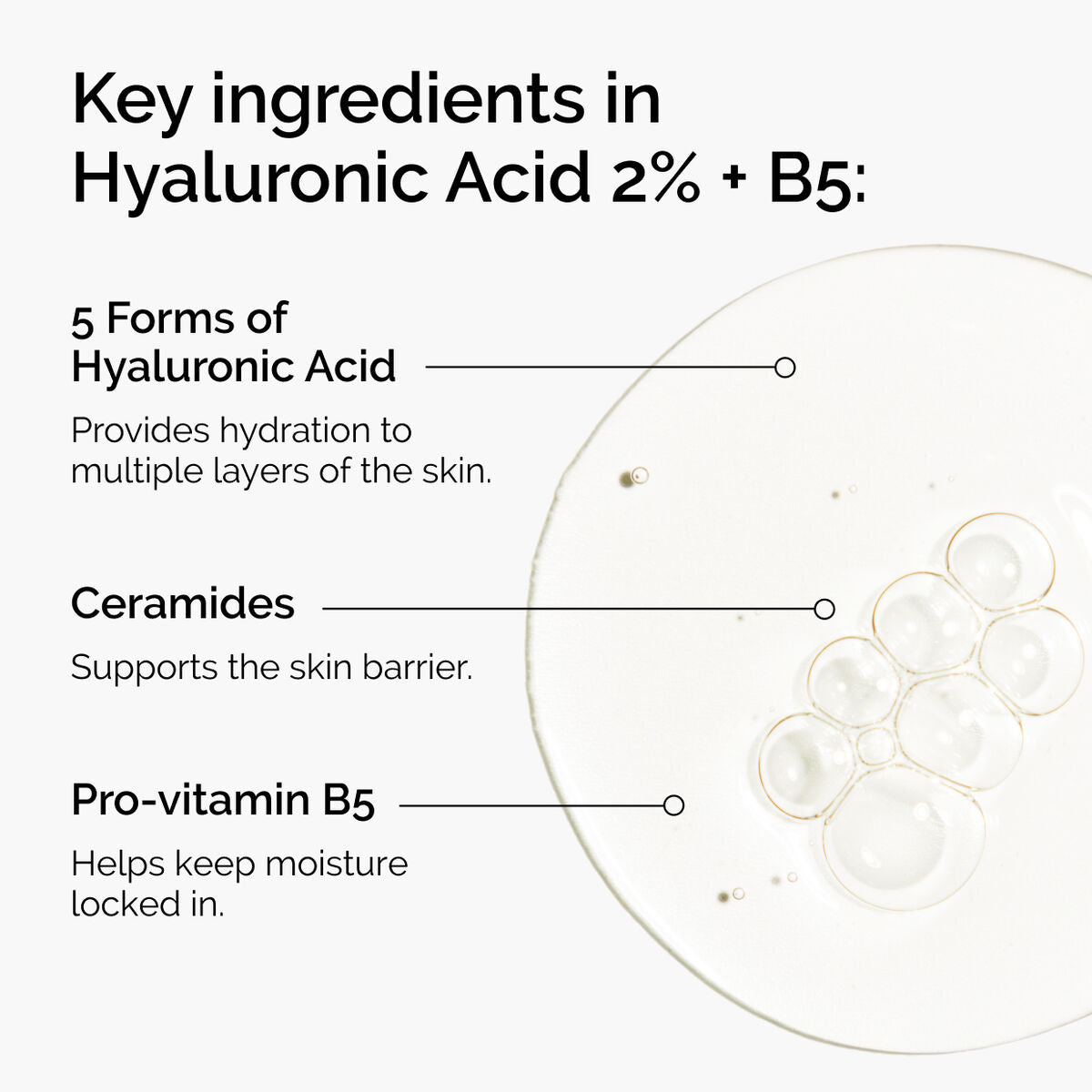 Hyaluronic Acid + B5 (with Ceramides) Targeted Serum Care W3